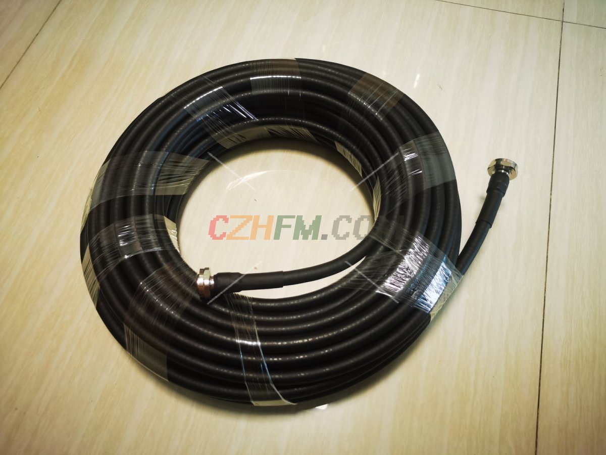 (image for) 40 meters 50-12 (1∕2') helix coaxial cable with L29 DIN+DIN connector - Click Image to Close
