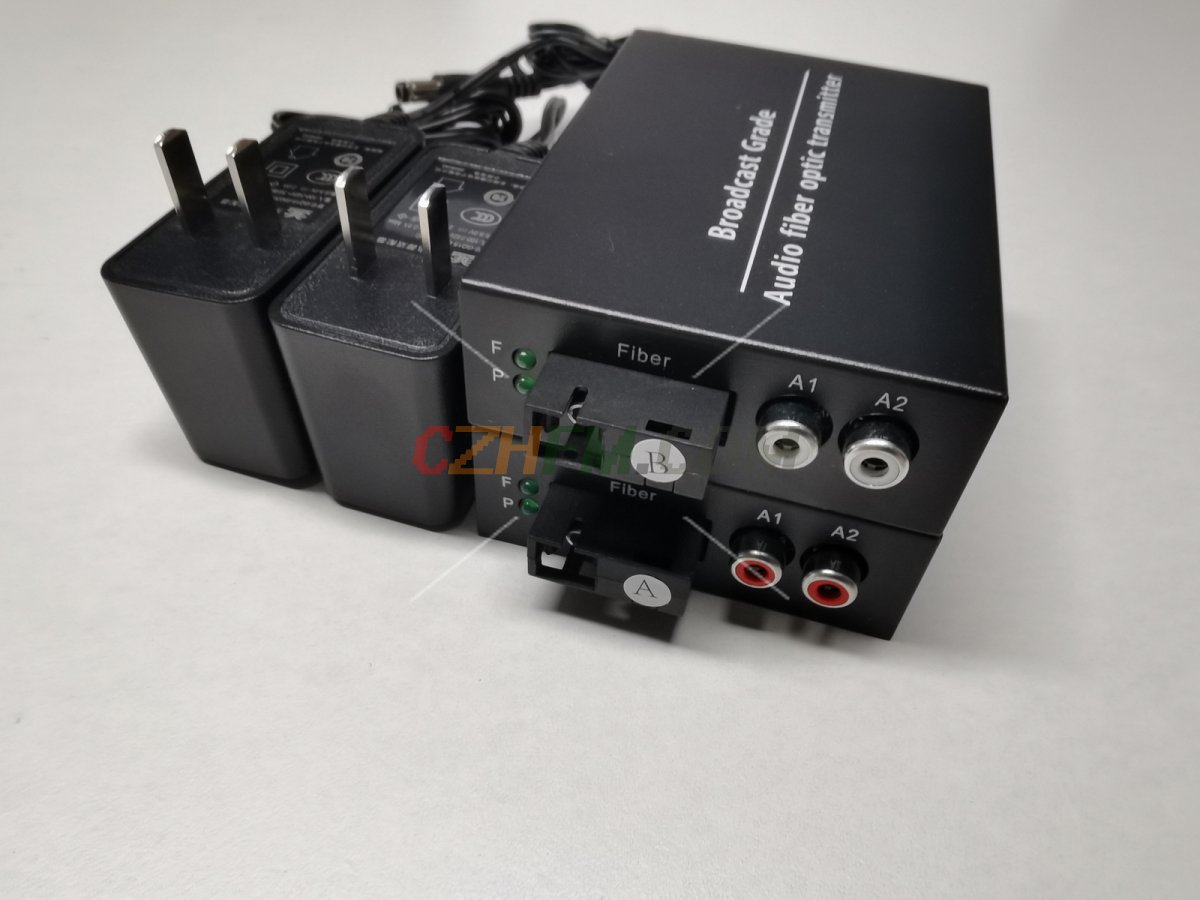 (image for) 2CH Audio over Fiber optic Converter,Broadcast RCA Extender to Fiber Singlmode up to 20Km(12.4mi), A set
