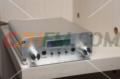 (imagen para) 15 vatios Transmisor FM estéreo [CZE-15A] + fuente de alimentación + antena