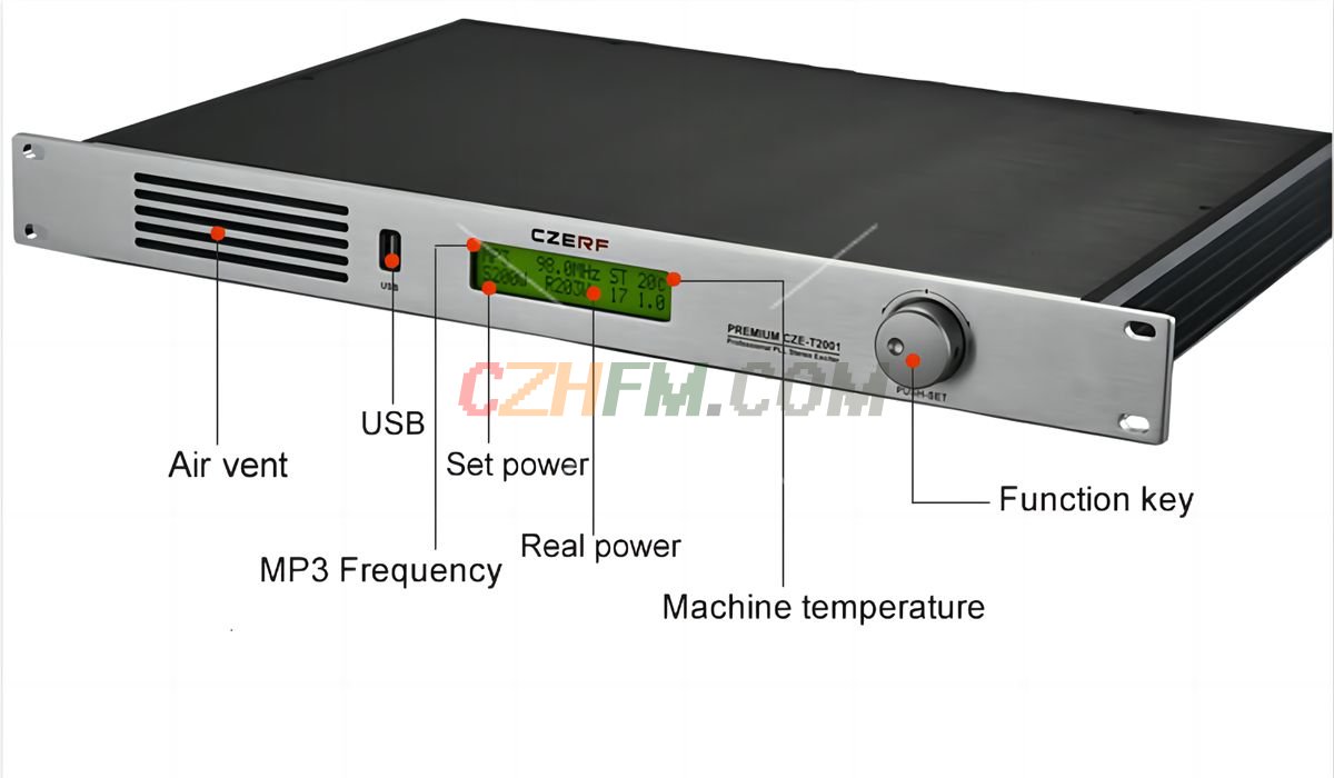 (image for) 200 Watt Professional FM Transmitter [CZE-T2001] - Click Image to Close